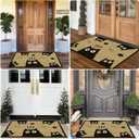 Brown Porch Doormat Entryway rug-3x5, Farmhouse Animal Cat Waterproof Outdoor Rugs for Entrance Kitchen Balcony, Outside Non-Slip Low Pile Washable Door Mat, Stain & Oil Resistant Throw Rug