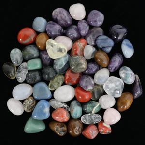 2lb Mixed Tumbled Stones Crystals Bulk, 1- 1.3 Size Natural Assorted Polished Crystals for Decoration, Crystal Healing, Jewelry Making, Tumbling, Cabbing, Wire Wrapping, Wicca & Reiki