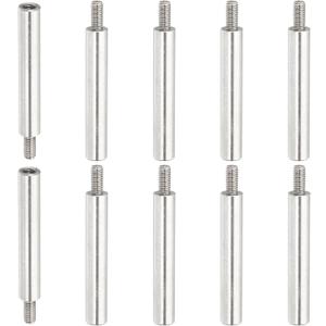 PATIKIL 10 Pcs M3x40+6mm Stainless Steel Standoff Extension Posts Screws,Metric Male Female Thread Adapters Spacer for PCB,Quadcopter Drone,Computer & Circuit Board Assortment Kit