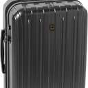 DELSEY PARIS Titanium Hardside Expandable Luggage with Spinner Wheels, Black, Carry-On 21 Inch