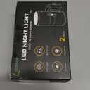 L LOHAS LED Night Light Plug in, Modern Night Lights Plug into Wall, Dusk to Dawn Sensor, Soft White 3000K, 0-100LM Adjustable Brightness, Dimmable Night Lights for Hallway Bedroom Stairway, 2 Pack