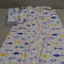 david's kids 100% Organic Cotton Baby Sleep Sack 0-6 Months, Soft Baby Wearable Blankets with 2-Way Zipper, 2 Pack Comfy Sleeping Bags for Infant Newborn Boys Girls Neutral, Small Size, Whale