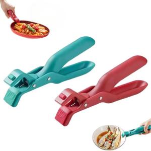 Hot Plate Gripper Tongs, Multi Angle Pan Clips Tool, Kitchen Utensil For Bowls Pans Dishes(2Pcs)