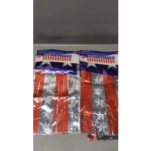FR Metallic Stars & Stripes Fringe Banner Party Accessory (1 count) (1/Pkg)