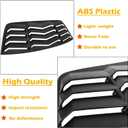Rear Window Louver for Dodge Challenger 2008-2023 in Lambo Style Windshield Scoop Louvers Sun Shade Vent Cover Matte Black