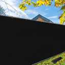 iCover 6x25ft Privacy Screen Fence, Outdoor Fencing Panels, Garden Windscreen Mesh Shade Sail Net Barrier, Include Reinforced Bindings and Brass Grommets Cable Zip Ties, Black