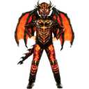 Morph Red Dragon Costume for Kids, Boys Halloween Dragon Costume with Wings, Fun Dress-Up for Parties and Events (Large)