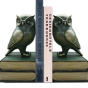 Dosker Book Ends for Shelves,Owl Decorative Bookends,Cute Animal Book Holders for Kids Rooms,Offices and Bedrooms(Retro Bronze)