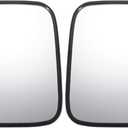 X AUTOHAUX Pair Car Rearview Left Right Side Mirror Glass Replacement W/Backing Plate Heated White Glass for Honda CR-V CRV 2002-2006