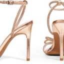 DREAM PAIRS Women's Double Bowknots Crystal Sandals Clear Slingback Heels Square Toe Shoes for Party Wedding (Beige)