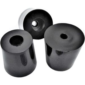 Round Rubber Feet with Washer - 1 1/4” H x 1 1/4” D Tapered Rubber Feet with Steel Washer - Rubber Feet for Furniture - Rubber Feet for Electronics - Rubber Feet for Appliances, Equipment (8 Pack)