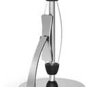 VEHHE Paper Towel Holder Countertop, Black Paper Towel Holder with Spring Activated Arm and Damping Effect, Simply Tear Paper Towel Stand for Bathroom and Kitchen (Silver) (Silver-suction Base)