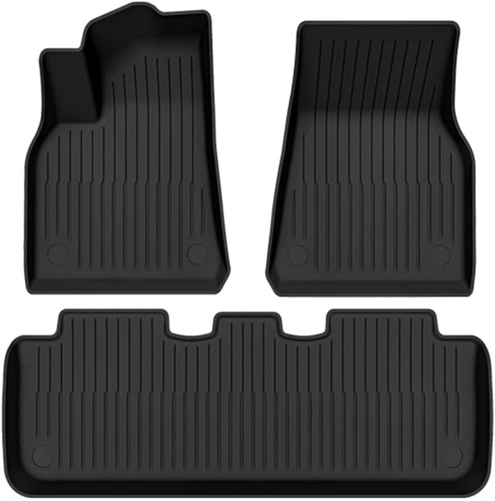 Car Floor Mats Compatible for Tesla Model 3 Highland New Model Y 2019-2025 Luggage Mat Set Four Seasons Anti-Slip Trunk Mat TPE(Model Y 21-24)