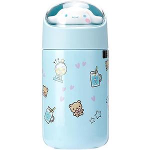 Anime Water Bottle Cute Water Bottle Stainless Steel Vacuum Insulated Coffee Mug Coffee Travel Mug for Hot Drinks (9.5 Ounces, Blue)