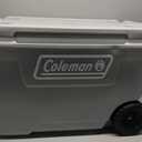 Coleman Classic Series Insulated Rolling Cooler, 62-Quart, Rock Grey | 62qt, Twilight, Fully Insulated for 6 Days, Holds 101 Cans, Have-A-Seat Lid Supports 250 Pounds, Lid Cup Holders