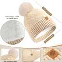 Women Winter Warm Hat Scarf Gloves Set, Touchscreen Gloves Beanie Hat Thick Scarf Set, 3 Pieces Warm Winter Gift (Gray)