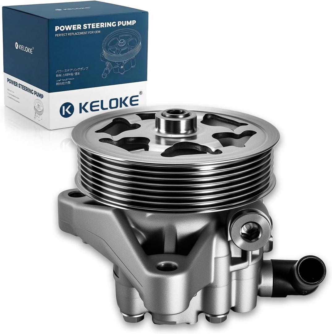 KELOKE Power Steering Pump with Pulley, Compatible with Honda Accord 2008-2012 2.4L L4, Replaces# 56110-R40-A03, 56110-R40-A01, 21-5495