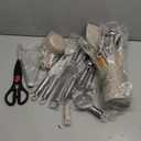 Kitchen Utensils Set- 35 PCs Cooking Utensils with Grater,Tongs, Spoon Spatula &Turner Made of Heat Resistant Food Grade Silicone and Wooden Handles Kitchen Gadgets Tools Set for Nonstick Cookware (Khaki)