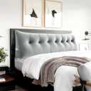 BNCKTRD Bed Wedge Headboard Pillow Queen Bedrest Reading Pillow, F-Gray