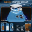 Magnetic for iPhone 16 Pro Case, Compatible with MagSafe, Full Camera Protection, Military-Grade Protection 3.0mm Thicken Silicone Phone Cover for 16 Pro 6.3", Lake Blue