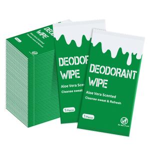 Deodorant Wipes Individually Wrapped, Wet Wipes for Underarm and Full Body, Remove Sweat, Oil and Odors, Pack of 150