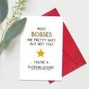 5 x Ogeby Funny Boss Day Card Gifts for Her Him, Happy Boss's Day Card for Boss Women Men, Boss Appreciation Card for Manager Leader, Boss Day Card from Group Employee, Humorous Retirement Card for Boss (legend)