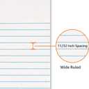 Amazon Basics Wide Ruled Lined Writing Note Pads for Office Supplies, 8.5" x 11.75", White, 12-Pack of 50 Perforated Sheets