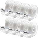 ALSISK Transparent Tape with Dispenser and Refills,Clear Tape for Home,School and Office Supplies,0.7x1000 Inch, 8 Pack
