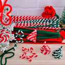 Hapeper 200 Pieces Christmas Pipe Cleaners Glitter Chenille Stems for Arts Crafts Projects Supplies, 8 Colors