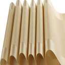 PEACNNG Place Mats,Set of 6pcs for Dining Table Washable Crossweave Woven Vinyl Placemat PVC Table Mats (Gold)