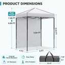 EAGLE PEAK 6x4 Instant Pop Up Canopy Tent with 1 Sidewall, White | Small Portable Canopy with Carry Bag, Lightweight Pop Up Outdoor Tent for Beach, Camping & Sports, Easy Setup, Ultra Compact, One Wall