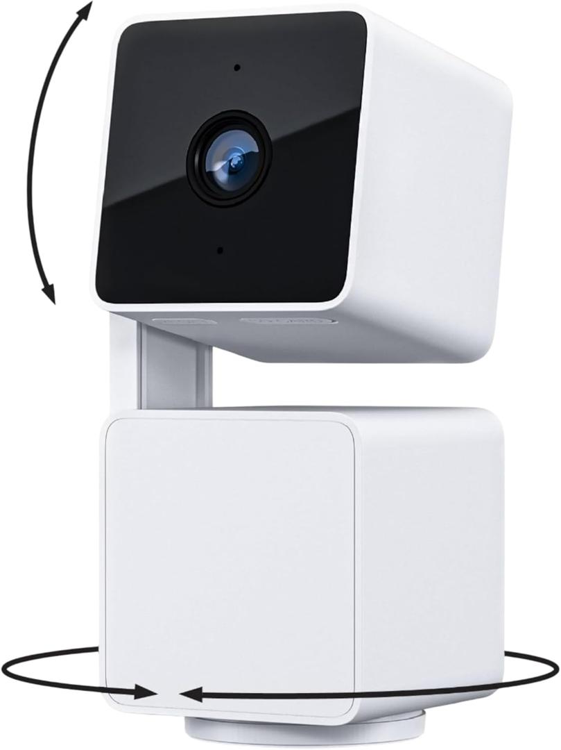 WYZE Cam Pan v3 Indoor/Outdoor IP65-Rated 1080p Pan/Tilt/Zoom Wi-Fi Smart Home Security Camera with Color Night Vision, 2-Way Audio, Compatible with Alexa & Google Assistant, White