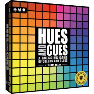 HUES and CUES - Vibrant Color Guessing Board Game for 3-10 Players Ages 8+, Connect Clues and Guess from 480 Color Squares