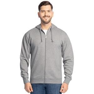 Fruit of the Loom Men's Eversoft Fleece Sweatshirts & Hoodies, Moisture Wicking & Breathable, Full Zip-Grey Heather, Medium