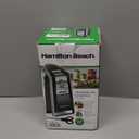 Hamilton Beach Smooth Edge Electric Automatic Can Opener for Kitchen with Easy Push Down Lever, Extra Tall, Includes Stainless Steel Scissors, Black and Chrome (76607)