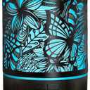 Essential Oil Diffusers 300ML Metal Aromatherapy Oil Diffusers for Large Room,Butterflies & Flower Ultrasonic Cool Mist Diffuser with Waterless Auto Shut-Off Protection, for Home Office SPA Yoga (Butterfly)