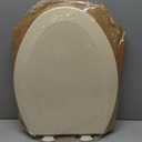 Bemis 1500EC 146 Almond Elongated Molded Wood Toilet Seat with Easy-Clean & Change Hinge