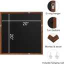20x20 Natural Oak Wood Walnut Finish Picture Frame - Display 16x16 Photos with Mat or 20x20 Without - Modern Minimalist Gallery Wall Poster Frame - Horizontal & Vertical Wall Mounting