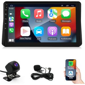 Android 14 Car Stereo Radio for Dodge Grand Caravan 2011-2020 and Chrysler Grand Voyager 2011-2015, 4+64G 9"HD Touch Screen Radio with Wireless CarPlay/Android Auto/GPS/Bluetooth/Backup Camera/FM/Mic