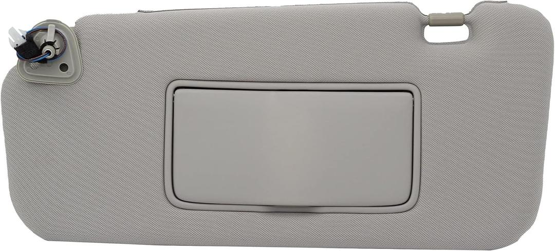Dasbecan Left Driver Side Sun Visor with Light Compatible with Nissan Murano 2009 2010 2011 2012 2013 2014 Gray 96401-1AA1B