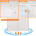 EVA Insulated Door Curtain Magnetic Screen Door Frosted Privacy Door Screen with Full Magnets Easy Install Screen Size 34x82 inch Fit Door Size 32x80 inch (White)