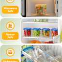 BiuLeon 12 Pack-24 oz Freezer Storage Containers, Plastic Food Storage Containers with Twist Top Lids, BPA Free and Reusable Soup Containers with Lids, Leakproof/Microwave/Dishwasher Safe