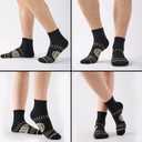 Copper Ankle Compression Socks for Men and Women(6 pairs), Breathable Arch Support Short Running Socks, Size: Medium-Large