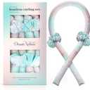 Heatless Hair Curler, Satin No Heat Hair Curlers to Sleep in, Super Soft Heatless Rollers Overnight Heatless Curling Set with Scrunchies for All Hair Types (Dream Nebula) Pack of 2