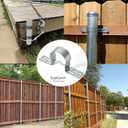 2-3/8" Fence Brackets(24Pcs),Galvanized Pipe Grip Tie,Steel to Wood Fence Bracket,Dock Side Pipe Holder,Metal Brackets for Metal Posts (No Include Screws)