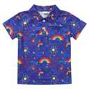 IMEKIS Back to School Outfits for Boys: 1st Grade Back to School Dress Shirt Top Kindergarten Clothes Kids First Day of School Outfit 100th Day of School Toddler Picture Day Royal Blue 4-5T (Blue)