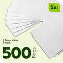 CulinWare Paper Lunch Bags, Paper Grocery Bags, Durable Kraft Paper Bags, 4 Lb Capacity, White, Pack Of 500 Bags