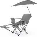 Sport-Brella Chair with UPF 50+ Adjustable Umbrella (Grey)