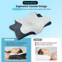 Cooling Memory Foam Pillow for Neck and Shoulder Pain Relief, Adjustable Cervical Contour Bed Pillow, Orthopedic Ergonomic Design for Side, Back & Stomach Sleepers, Breathable and Extra Supportive