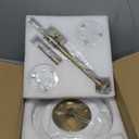 Adjustable-Height Marble Drink Table - 10x10x22-30, White Marble & Antique Brass, Modern Round End Table, Side Table with Pedestal Stand for Small Spaces, Vintage Metal Martini Cocktail Accent (10-INCH WIDE TOP)